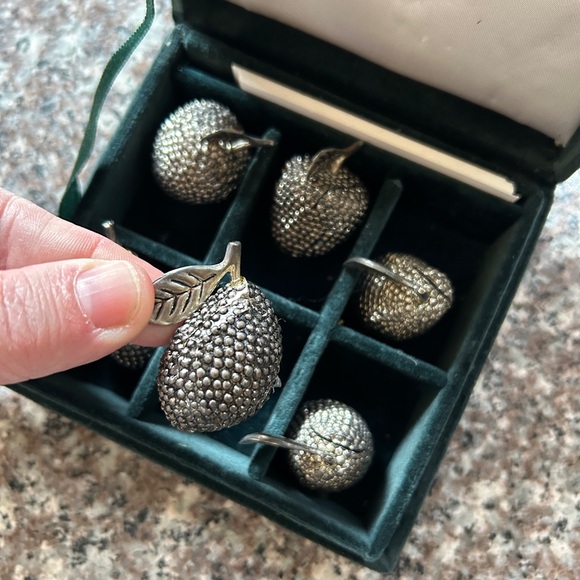 Marshall Field’s Silver Fruit Dining Serving Labels Name Plates - Picture 3 of 11